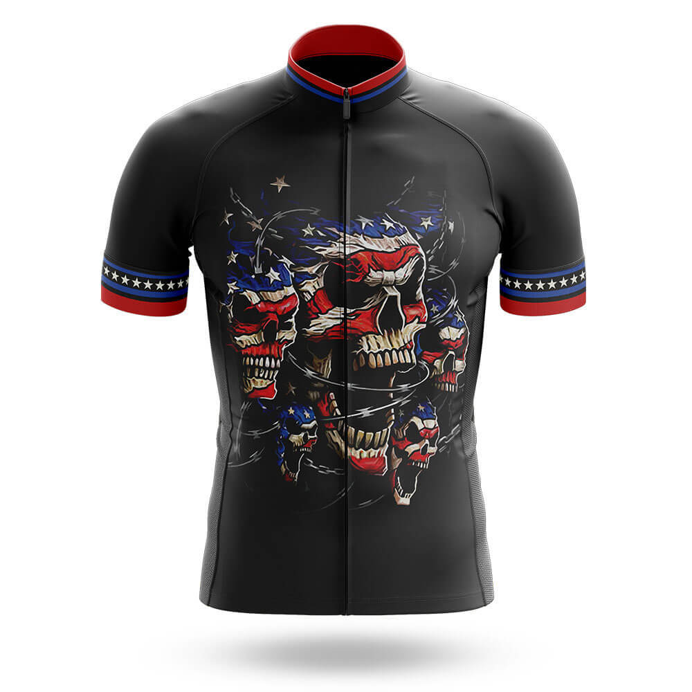 USA Flag Skull V3 - Men's Cycling Kit
